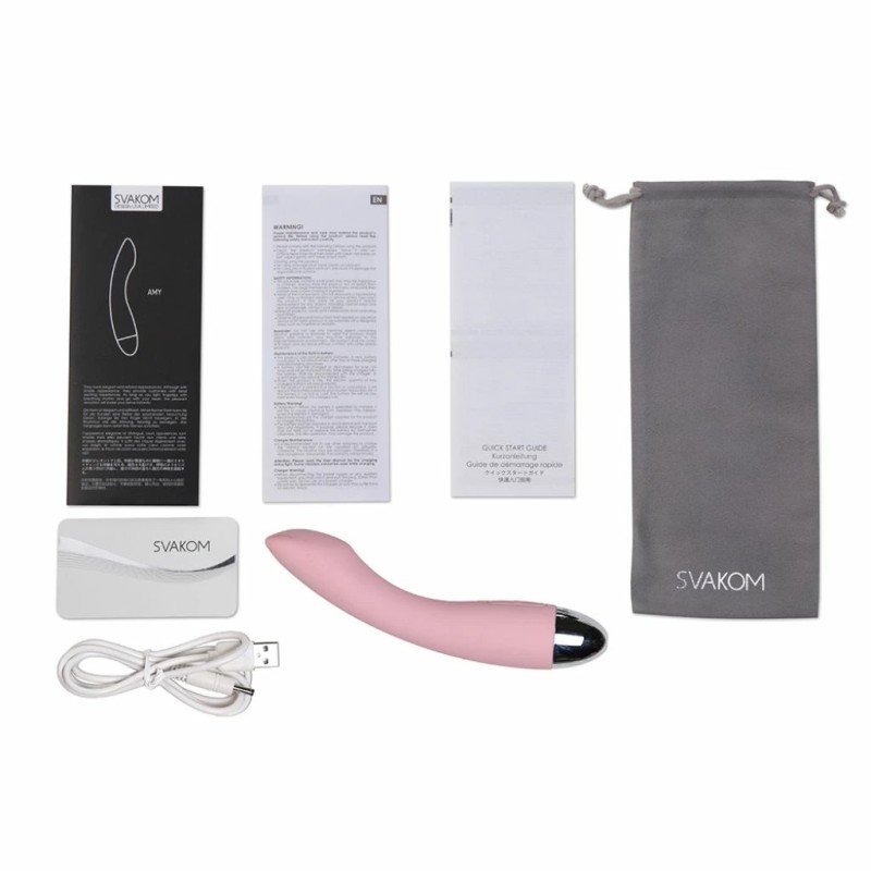 Wibrator do punktu G - Svakom Amy G-Spot Vibrator Pale Pink